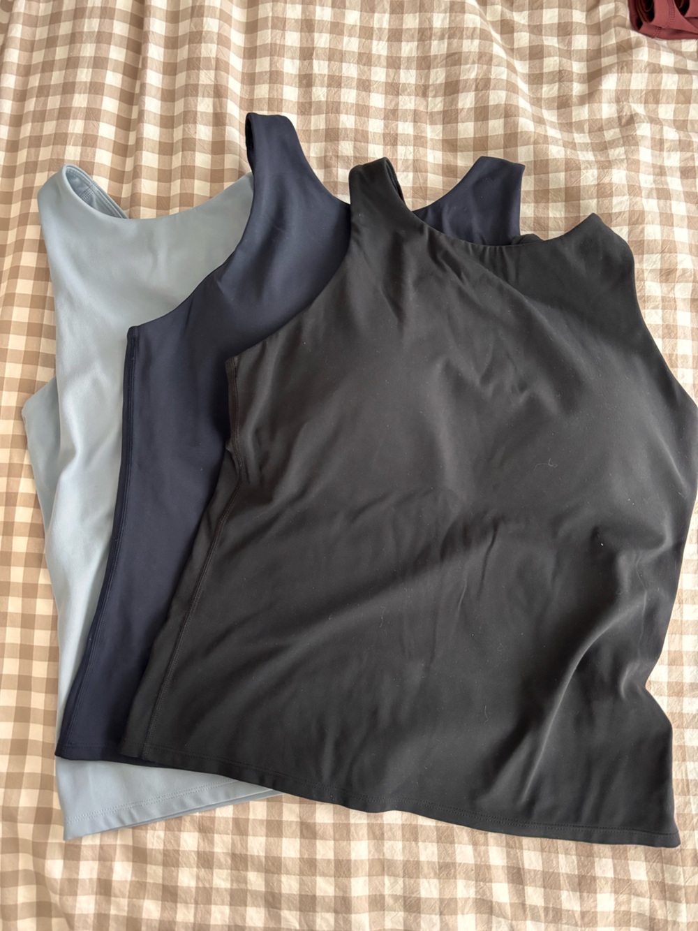 Bundle of CRZ YOGA racer back athletic tanks with built in bras (M 8/10)